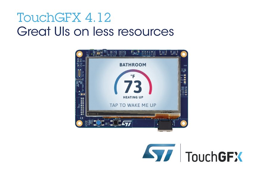 STMicroelectronics Updates TouchGFX Suite to Elevate User Interfaces and Reduce Memory and CPU Needs in STM32 Microcontrollers